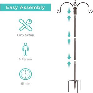 4 kanca kuş besleyici yemek istasyonu asılı kiti Metal Suet besleyici kuş banyosu duş direği ağır kuş besleyici <span class=keywords><strong>stand</strong></span>ı dış için - Product Image 3