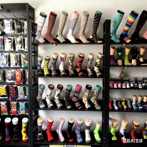 <span class=keywords><strong>Chaussettes</strong></span> à broderies personnalisées, pas de MOQ, promotion, <span class=keywords><strong>chaussettes</strong></span> en tricot brodées, logo personnalisé OEM - Product Image 4