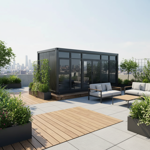 Casa Contenedor Prefabricada de Lujo para <span class=keywords><strong>Edificio</strong></span> de Oficinas, <span class=keywords><strong>Precio</strong></span> Razonable, Casa Contenedor de Vidrio de Lujo Hecha con Panel Sándwich - Product Image 3