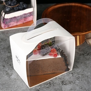 Boîte à gâteau triangulaire transparente portable Sunshine en carton pour mousse et pâtisserie, vente en gros alimentaire - Product Image 1