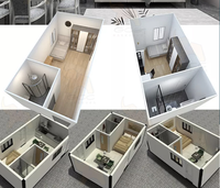 Maisons préfabriquées classiques B Smart Homes au design moderne, maisons conteneurs, 2 chambres, construction modulaire rapide, étanches, garantie 50 ans