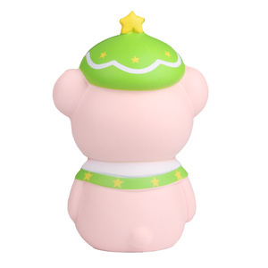 Cute Christmas Bear Soft <b>Squishy</b> Toy Plastic Promotional Gift With Logo Printing - Product Image 4