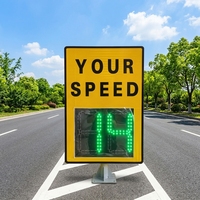 Dispositif d'affichage LED étanche à énergie solaire avec capteur radar Doppler pour la signalisation de limitation de vitesse et la rétroaction sur le trafic