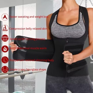 Calore sudore in vita gilet in lattice Training Shaper pesanti spalline <span class=keywords><strong>per</strong></span> la <span class=keywords><strong>schiena</strong></span> <span class=keywords><strong>per</strong></span> le donne <span class=keywords><strong>corsetto</strong></span> <span class=keywords><strong>per</strong></span> la pancia con avvolgente rosso - Product Image 3