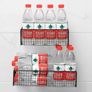 Wall Mounted Mesh Storage Rack Black Rectangular Bathroom <b>Kitchen</b> Organizer For Personal Care Food Sundries - Product Image 4