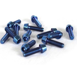 Vít titan mới đến anốt oxy hóa Captive bảng điều khiển vít <span class=keywords><strong>M6</strong></span> M8 M10 M18 M4 T15 Torx xe đạp M2 Titan vít - Product Image 1