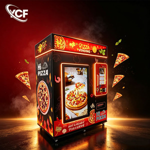 Kiosque distributeur automatique intelligent de pizzas surgelées, écran tactile multilingue, sélection de pizzas végétaliennes sans gluten, système de paiement sans contact écoénergétique - Product Image 1