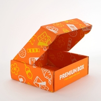 Boîte d'expédition grande taille en papier kraft biodégradable, imprimée en flexographie, gaufrée sur mesure, pour emballage d'abonnements de snacks et e-commerce