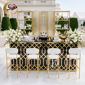 Outdoor Party Furniture Stainless Steel Hotel Commercial Modern Restaurant <b>Bar</b> Counter Nightclub - Product Image 3