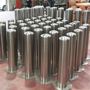 Borne de stationnement <span class=keywords><strong>amovible</strong></span> en métal pour allée extérieure, sécurité foule Véhicule Crash Road Barrière de circulation en acier inoxydable - Product Image 2