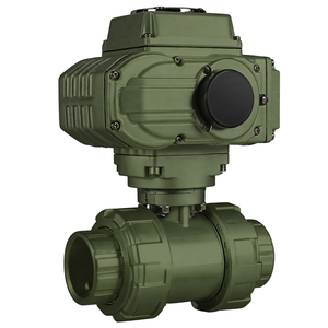 Vanne à bille électrique COVNA à expédition rapide DN50 2 voies 3 voies 12V DC PVC double union Vanne à bille motorisée - Product Image 3