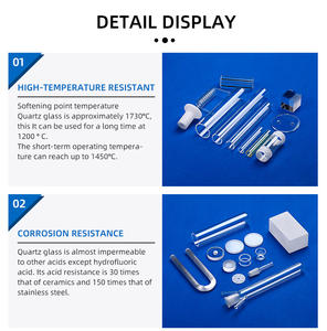 Hoch temperatur beständiges Quarzglas 99,99% Reinheits-Becher Transparenter Tiegel für Halbleiter-Photovoltaik - Product Image 4