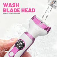 Rasoir électrique rechargeable 3-en-1 pour femmes, tondeuse portable pour l'épilation avec écran LED, kit de rasage multifonctionnel