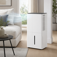 Déshumidificateur d'air 50L avec écran LED, technologie de compresseur pour grandes pièces, sous-sols domestiques, contrôle de l'humidité réglable, contrôlable par application