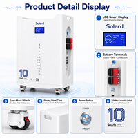 Batería de Almacenamiento de Energía de Respaldo para el Hogar de 10kWh, 51V 200Ah, Apilable, con Monitoreo Inteligente WIFI, para Uso Residencial y Comercial