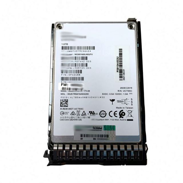 P61043-B21 HXX 1.6TB 2.5 NVMe HP MU U.3 SED BCN SSD for  G10+ G11 G12 Server