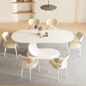 सफेद तलबंद आधुनिक दौर छोटे स्थान को बचाने रसोई फर्नीचर डाइनिंग रूम टेबल सेट