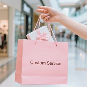 Custom Logo Kraft Paper Carry <b>Bags</b> for Retail for Christmas Shopping-Cosmetics Food Wigs Packaging for Skin Care <b>Lipstick</b> - Product Image 2