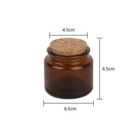 Étiquettes vierges personnalisées en gros pour la fabrication de bougies, petits pots en verre ambré avec couvercle en bois