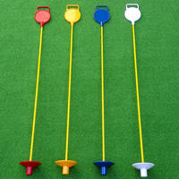 Logo personnalisé Mini mât de golf Mât de drapeau Couleurs mélangées Golf Putting Green Marker Pratique Bâton de drapeau de golf en fibre de verre