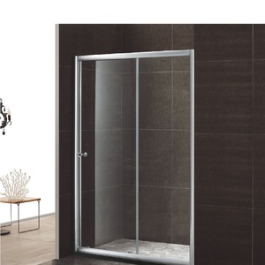 Oferta Especial: <span class=keywords><strong>Mampara</strong></span> de <span class=keywords><strong>Ducha</strong></span> Frontal Económica con Marco y Puerta Corredera para Uso en Hoteles, con Cristal Templado - Product Image 1
