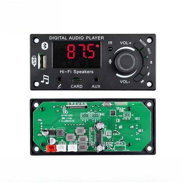 MP3 Decoding Audio Amplifier Board 2x50W for Car Audio Mainboard with Radio Function and Microphone Jack FAFD0011