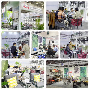 Chaises de salle à manger empilables modernes en aluminium, chaise de loisirs en corde tressée grise, chaise de jardin en rotin d'extérieur, chaise de salle à manger de restaurant de patio - Product Image 6