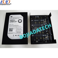 Venta al por mayor de fábrica 3,5 "SATA3.0 6 Gb/s a 5 NGFF M.2 B + M Key JBOD SATA SSD convertidor adaptador tarjeta y funda de protección de Metal en Stock