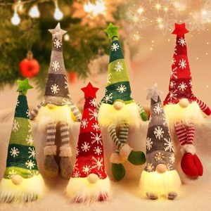 TSINYE Gnomes LED décorations de Noël, lumières alimentées par piles, Tomte suédois lumineux, gnome de Noël en peluche, elfe, poupée scandinave, Père Noël - Product Image 6