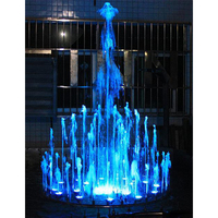 Jardín cuadrado al aire libre Pequeñas luces LED Color Multimedia Control de programa Música Fuente de baile Productos de jardín de piedra de calidad