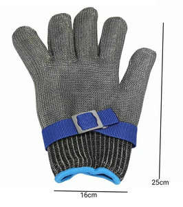 Gants anti-coupure en maille métallique en acier inoxydable de qualité alimentaire, gants de protection contre les coupures de couteau pour cuisine et boucherie - Product Image 2