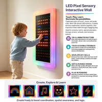 Panneau mural LED à pixels pour besoins spéciaux, 128 interrupteurs, jouet sensoriel tactile et auditif pour salle de thérapie autistique