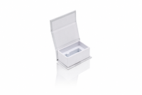 Boîte à livres magnétique rigide blanche personnalisée OEM ODM avec logo, petite boîte d'emballage pliable avec doublure en éponge protectrice, vente en gros