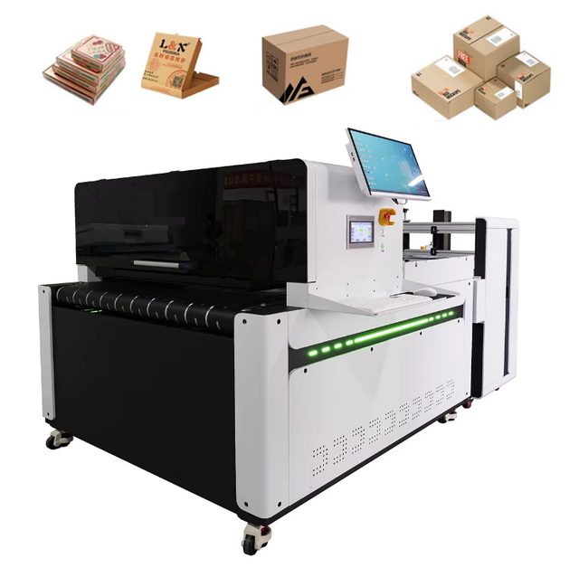 Chinese One Pass Digital Inkjet Printing Machine Single Pass Carton Boxes Corrugated Pizza Paper Box for Flex Egg for Packaging