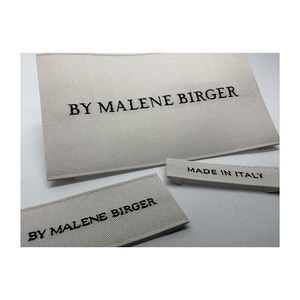 Étiquette de cou de vêtements tissée en Damask, haute densité, durable, Design de vêtements, marque de mode de luxe, drapeau, étiquette CO - Product Image 3