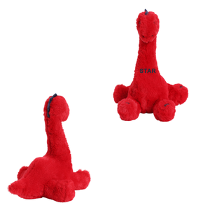 Peluche <span class=keywords><strong>Dinosauro</strong></span> Collo Lungo <span class=keywords><strong>Rosso</strong></span> Brillante, Morbido Giocattolo di Peluche per Bambini e Adulti, Supporto per Logo Personalizzato all'Ingrosso - Product Image 1