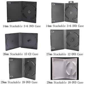 SUNSHING-Estuche de DVD apilable de 1 a 15 discos, concentrador apilador de varios discos, embalaje Bluray de CD, 14mm, 27mm, estuche de DVD negro con concentrador M-Lock - Product Image 5