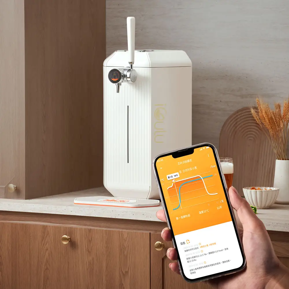IGulu F1, máquina de elaboración de cerveza casera inteligente, portátil, automática, de fábrica, al por mayor, para cocina y uso en exteriores/acampada en interiores