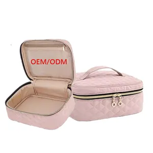 Customized Beauty Multi Color Mini Portable Cotton Pouch Makeup Cosmetic Bags Cases Bag With Logo