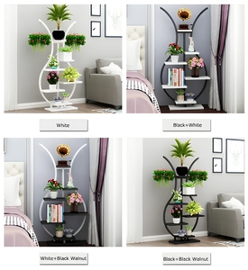 Supports à plantes en bois multi-niveaux <span class=keywords><strong>pour</strong></span> plantes <span class=keywords><strong>d</strong></span>'intérieur et <span class=keywords><strong>d</strong></span>'extérieur, étagère <span class=keywords><strong>pour</strong></span> pots de fleurs avec support <span class=keywords><strong>pour</strong></span> la maison et le jardin - Product Image 5