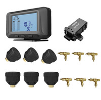 Système TPMS sans fil TIREMAGIC TD21 24V 6 pneus, capteur externe RS232, affichage traversant, certifié CE/FCC, jauges de pneus pour camions et bus