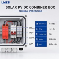 Tedora Smart Home Solaire DC Combiner Box 4P 500V Surge Protector pour TUV 4P Ac/DC Voltage Amp Protective Device Ac Surge Surge