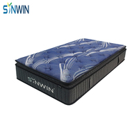 Matelas Premium Compressé de 34 cm à Fermeté Moyenne, Doté d'un Design Euro Top et de Ressorts Ensachés Avancés