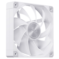 Ventilateur de boîtier PC SNOWMAN AS120 120mm blanc sans LED, 76.8CFM, haut débit d'air, PWM 4 broches, pales inversées, refroidissement de serveur, vente en gros