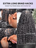 Extensions de cheveux humains pré-bouclées, douces et complètes, style tresses Fulani bohèmes bouclées birmanes, en cheveux vierges Remy, pour tresses au crochet Miracle Knots