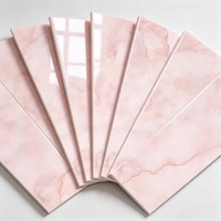 Carrelage pleine masse en porcelaine 600x1200, assortiment rose blush onyx, marbre poli brillant, brique réfractaire moderne, pour murs et sols résidentiels USA