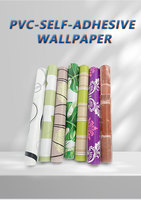 Rouleau de papier peint auto-adhésif en PVC, résistant à l'humidité, papier peint en PVC durable, papier peint en PVC enroulable