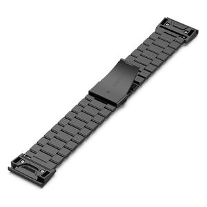 20mm 22mm 26mm Quick Fit Métal Correa En Acier Inoxydable Trois Liens De Montre De Remplacement de Courroie De Bande Pour <span class=keywords><strong>Garmin</strong></span> <span class=keywords><strong>Fenix</strong></span> 7s 6 7 6s 5s <span class=keywords><strong>Pro</strong></span> - Product Image 4