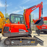 Excavatrice d'occasion Doosan DX60-9C à faible nombre d'heures de fonctionnement, système hydraulique d'origine, petite machine de terrassement, expédition mondiale, en stock