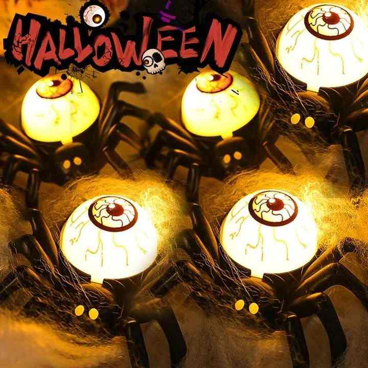 Halloween LED Spider Lighting Ornament Horror Eyeball Skull Lamp